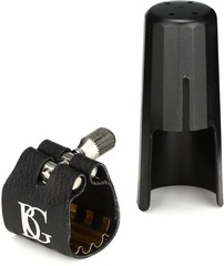 BG L21RJ Revelation Jazz Tenor Saxophone Ligature for Small Metal Mouthpieces - Black Fabric