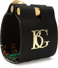 BG L13SR Super Revelation Tenor Saxophone Ligature - Black Fabric with Gold Metal Plate
