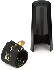 BG 15SR Super Revelation Baritone Saxophone Ligature - Black Fabric with Gold Metal Plate