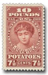 1935 7 1/2c Potato Tax Stamp - orange-brown, engraved, unwatermarked, perf 11