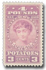 1935 3c Potato Tax Stamp - lt violet, engraved, unwatermarked, perf 11