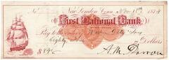 2c Orange, Franklin, Type D on Bank Draft