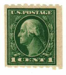 Washington, coil, green, single watermark