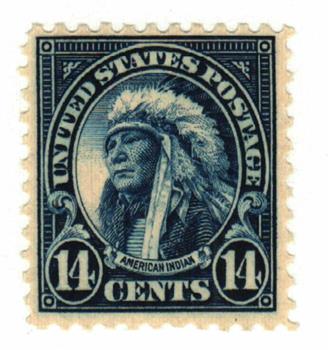 American Indian, deep blue