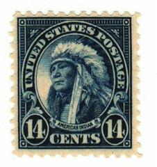 American Indian, deep blue