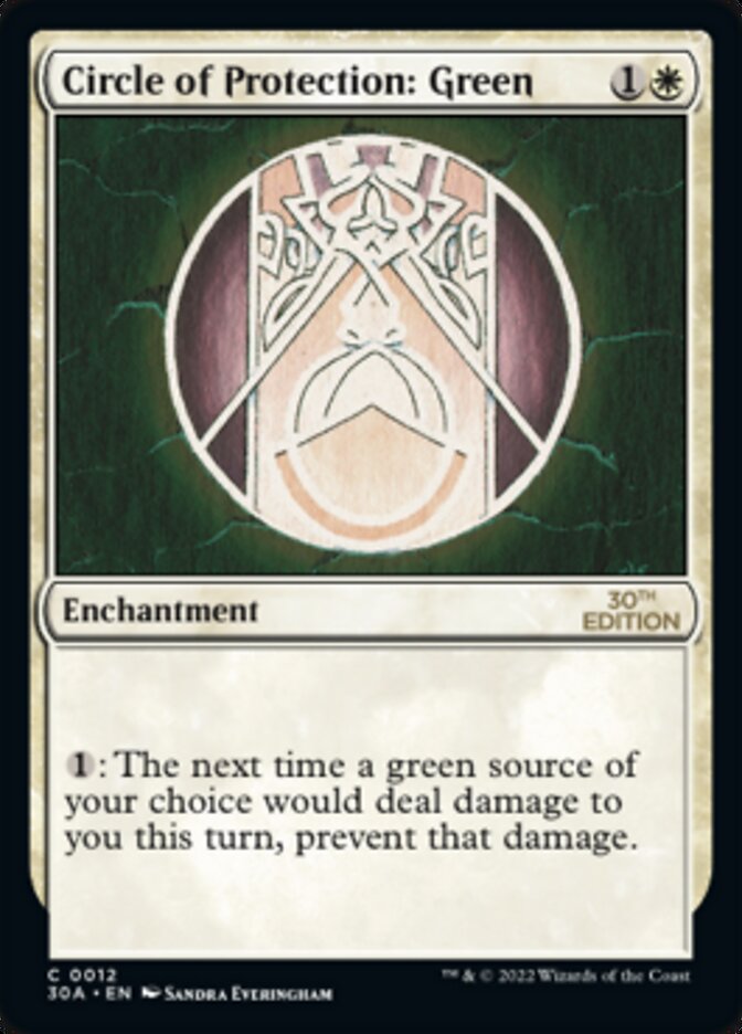 Circle of Protection: Green - Modern Frame