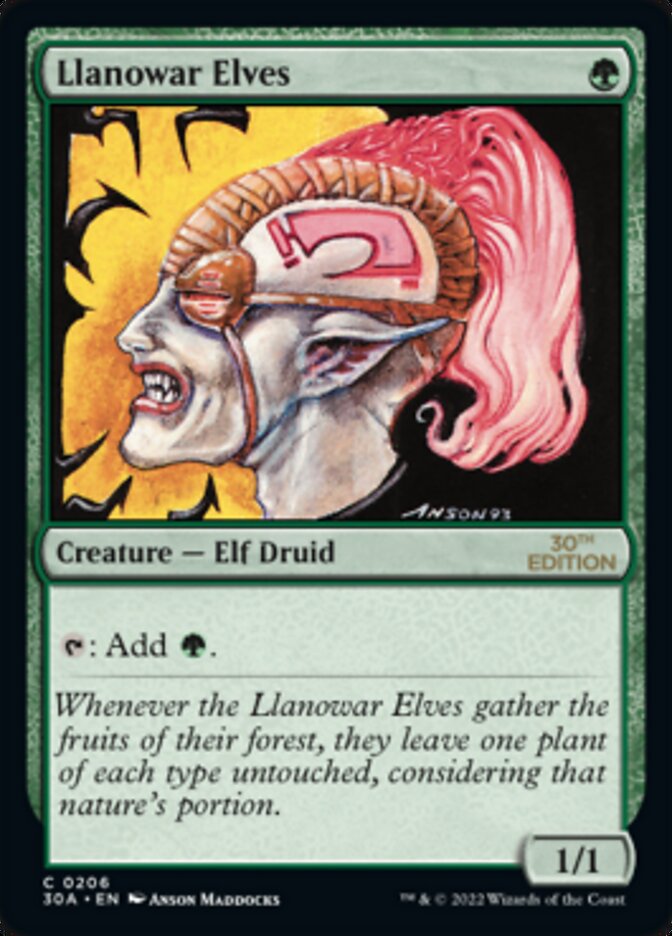 Llanowar Elves - Modern Frame