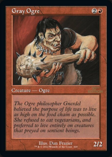 Gray Ogre - Retro Frame - Magic: The Gathering Singles » 30th Anniversary  Edition - A2Z TCG