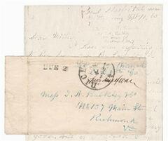 Civil War Prisoner of War Stampless Cover with Copy of Correspondence From Gettysburg
