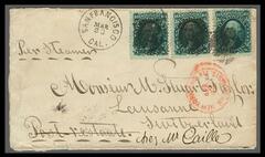 Washington Issue (Scott #68) on cover from San Francisco to Switzerland