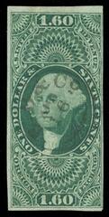 US Internal Revenue Stamp - Foreign Exchange, imperf, green