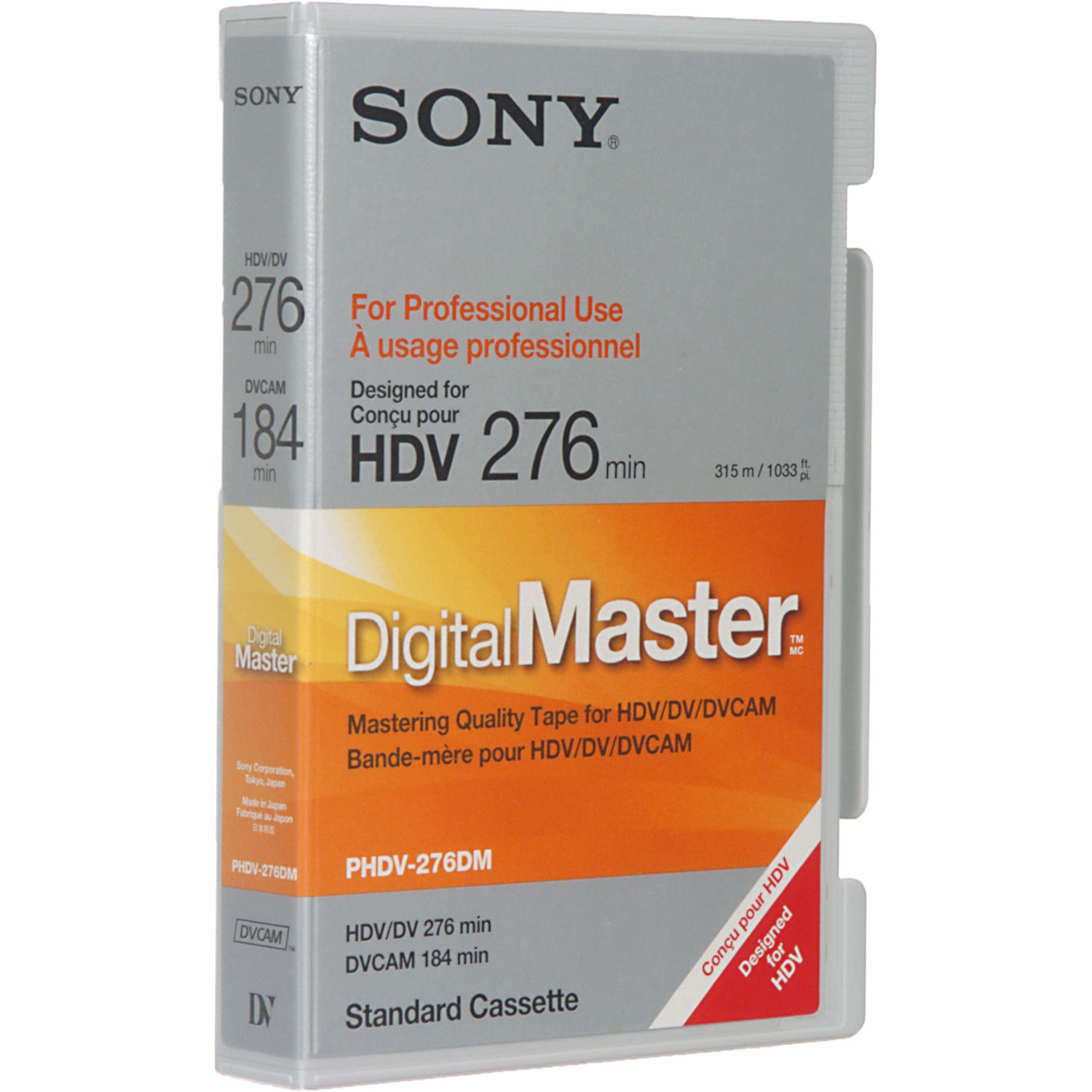 Sony PHDV-276DM 276 Minute Digital Master Videocassette
