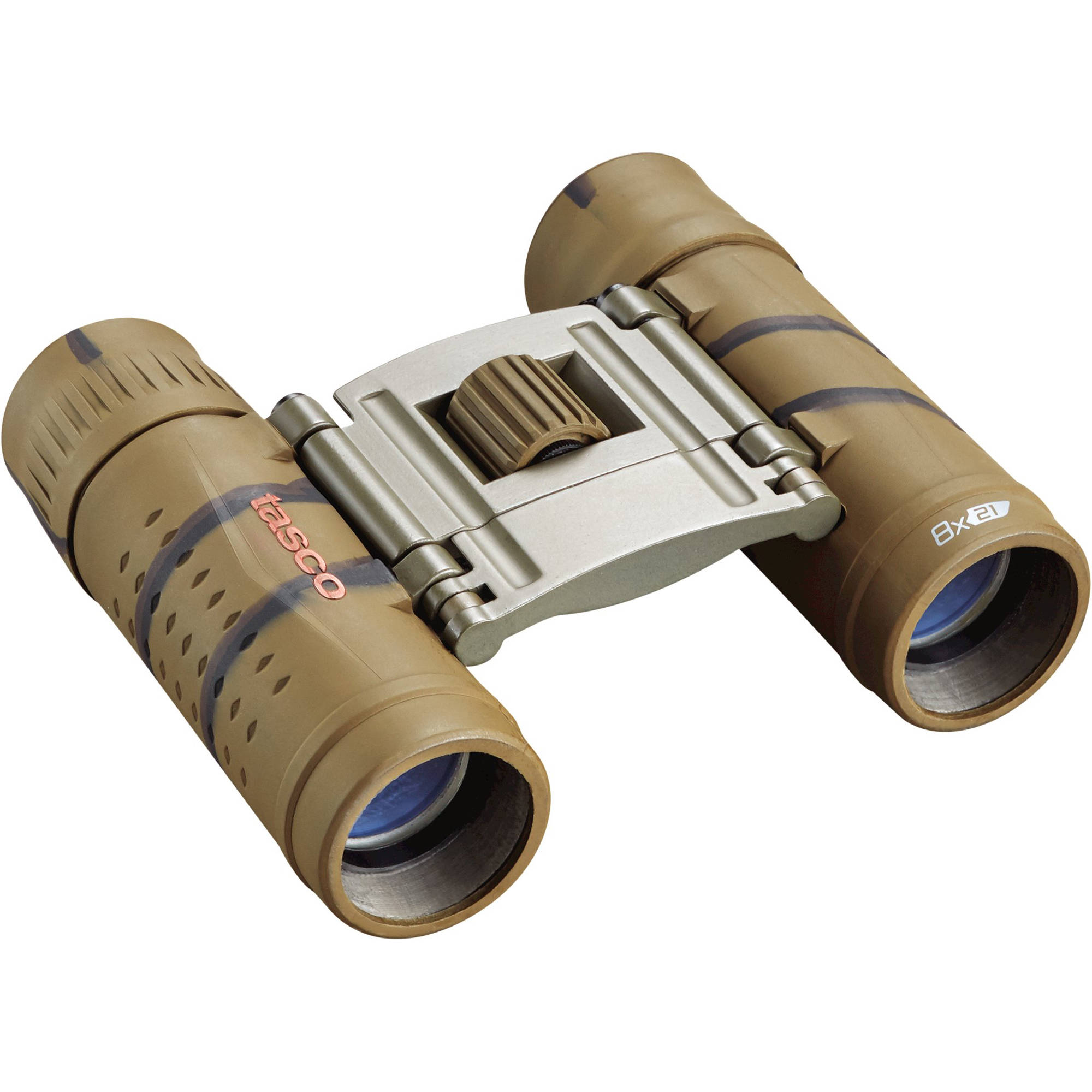 Tasco 8x21 Essentials Compact Binoculars (Brown Camo)