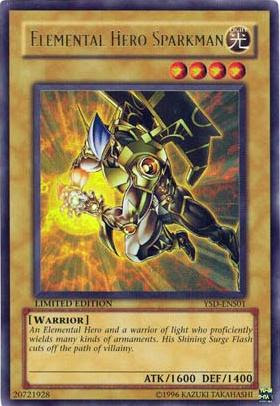 Elemental Hero Sparkman - Special Edition Promo - YSD-ENS01 - Ultra Rare - Limited Edition Elemental Hero Sparkman - Special Edition Promo - YSD-ENS01 - Ultra Rare - Limited Edition