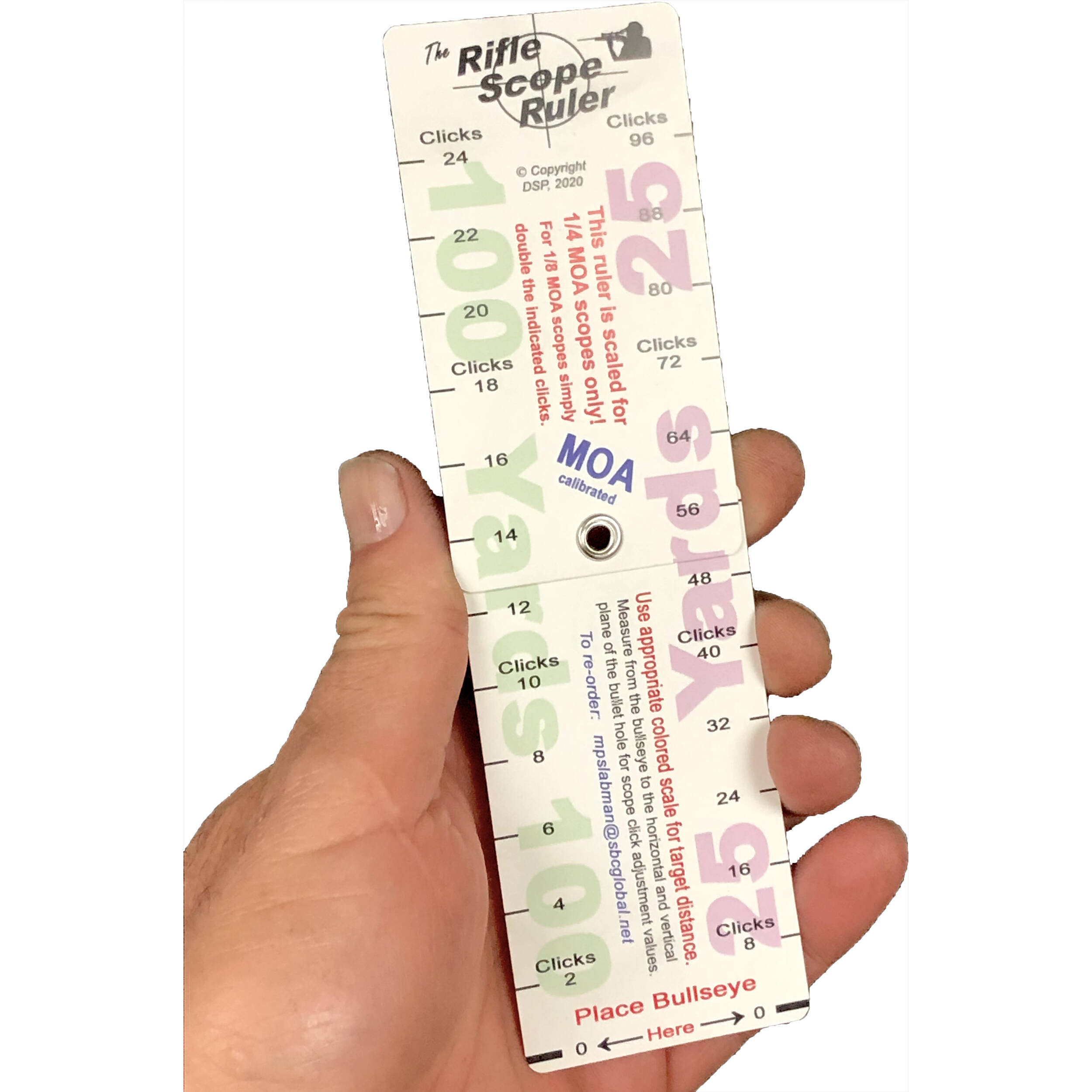 Rifle Scope Ruler (MOA Version)