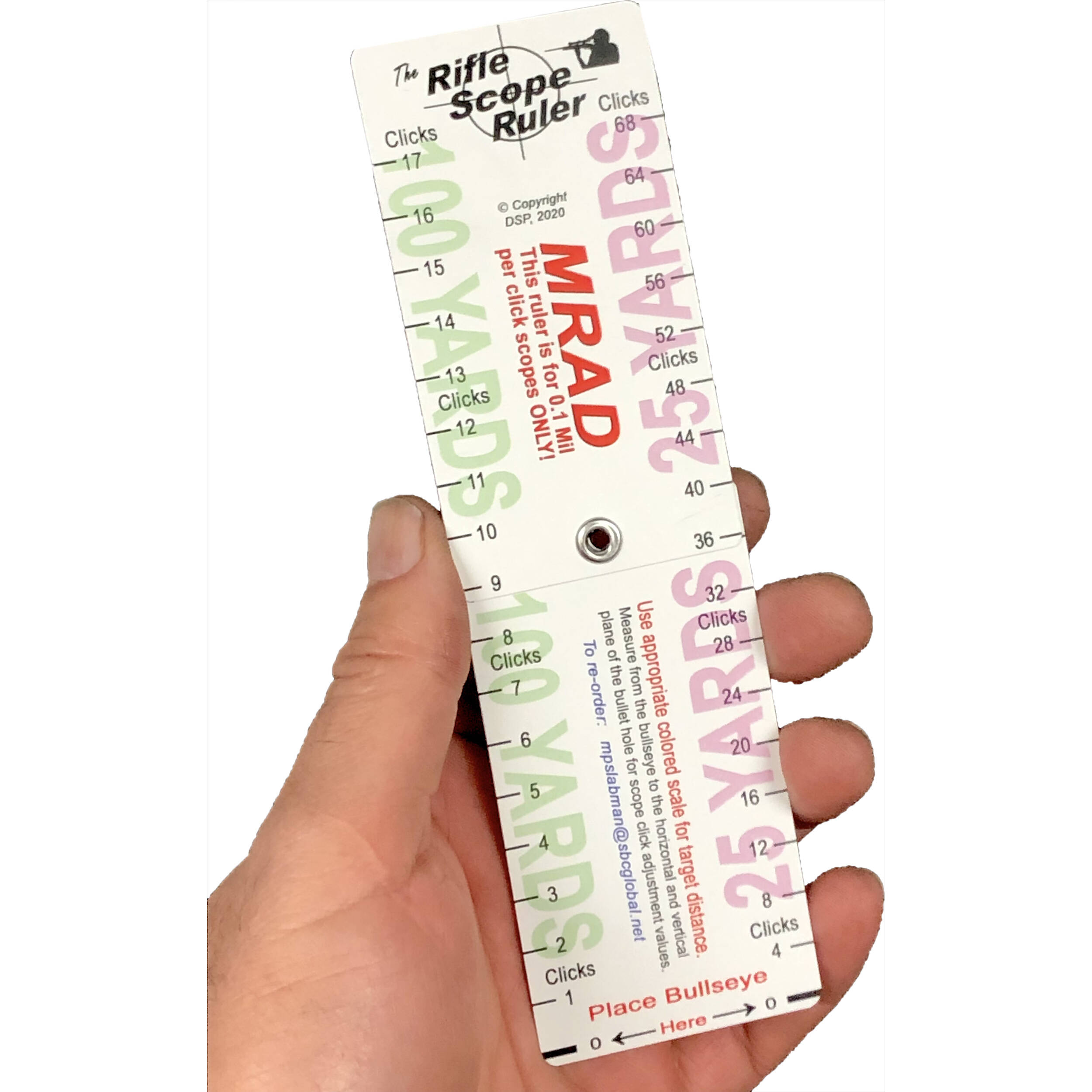 Rifle Scope Ruler (MRAD Version)