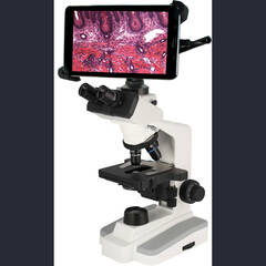 National Trinocular Microscope with Super High Contrast ASC Lenses & HDMI Camera Bundle