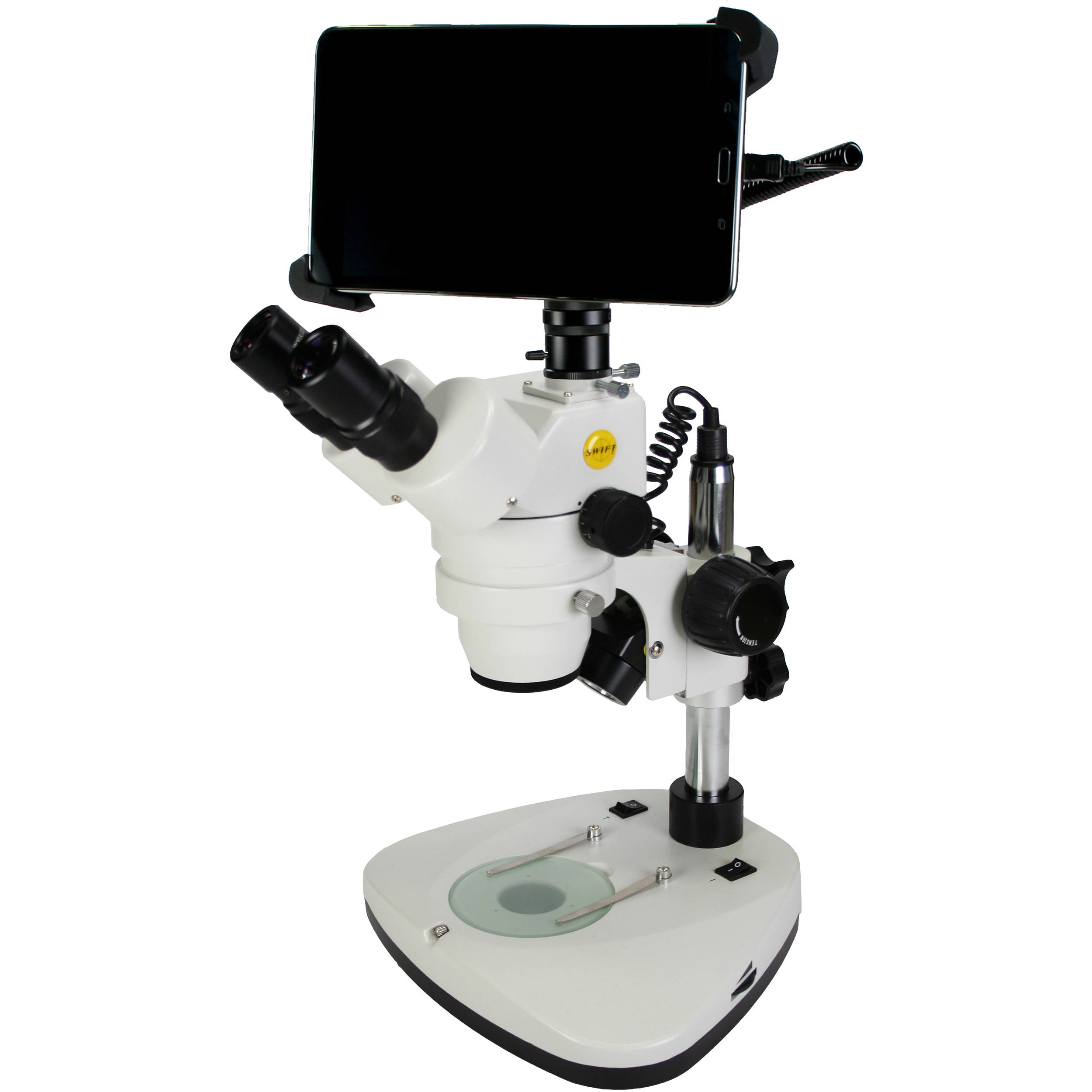National DC30-169-PH Trinocular Compound Microscope with MOTICAM 3+ Camera