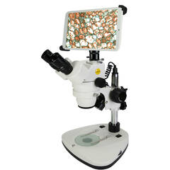 National 420T-1105-20 1-4x Stereo Zoom Microscope with Trinocular Port