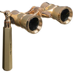 LaScala Optics 3x25 Aida Opera Glasses (White & Gold)