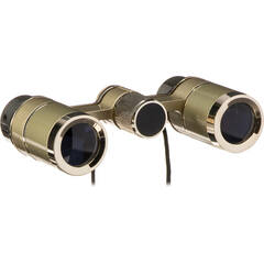 LaScala Optics 3x25 Othello Opera Glasses with Red Flashlight (Platinum & Silver)