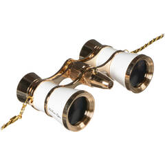 LaScala Optics 3x25 Othello Opera Glasses with Red Flashlight (Black & Gold)