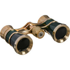 LaScala Optics 3x18 Figaro Opera Glasses (White & Gold)