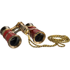 LaScala Optics 4x30 Hamlet Opera Glasses (Burgundy & Silver)