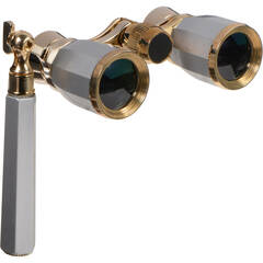 LaScala Optics 3x25 Aida Opera Glasses with Red Flashlight (Green & Gold)