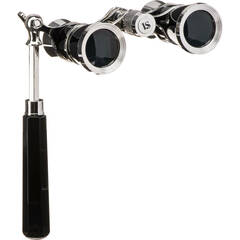 LaScala Optics 3x25 Carmen Opera Glasses with Red LED Flashlight (Green / Gold)