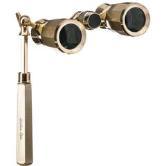LaScala Optics 3x25 Carmen Opera Glasses with Red LED Flashlight (Titanium / Gold)