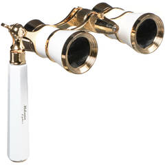 LaScala Optics 3x25 Rigoletto Opera Glasses (Burgundy & Silver)