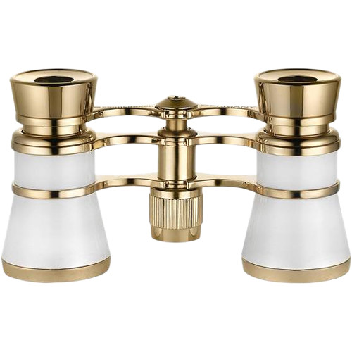 LaScala Optics 3x25 Rigoletto Opera Glasses (Titanium & Gold)