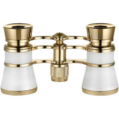 LaScala Optics 3x25 Rigoletto Opera Glasses (Titanium & Gold)