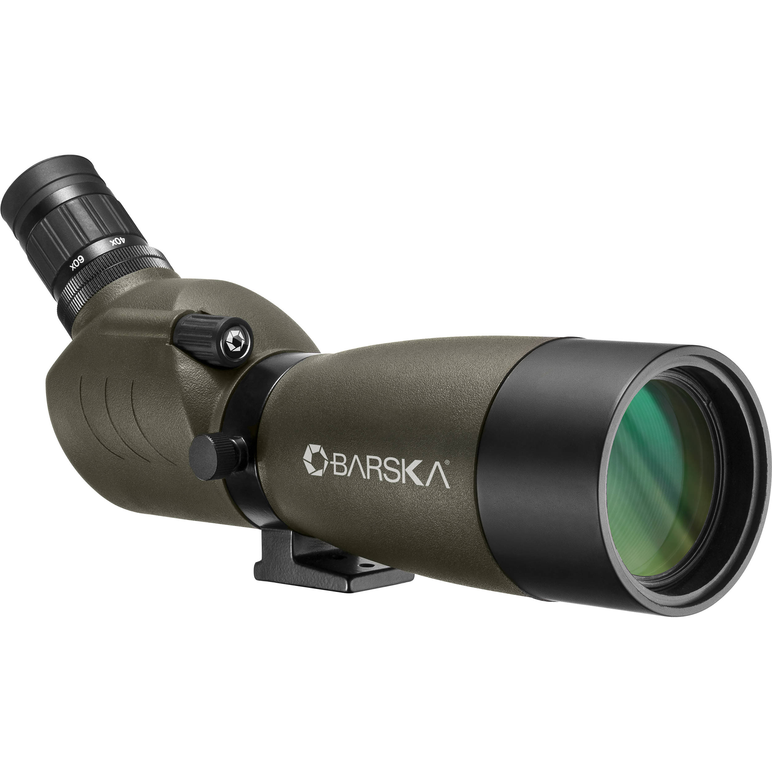 Barska Blackhawk 20-60x60 Spotting Scope (Angled Viewing, Green)