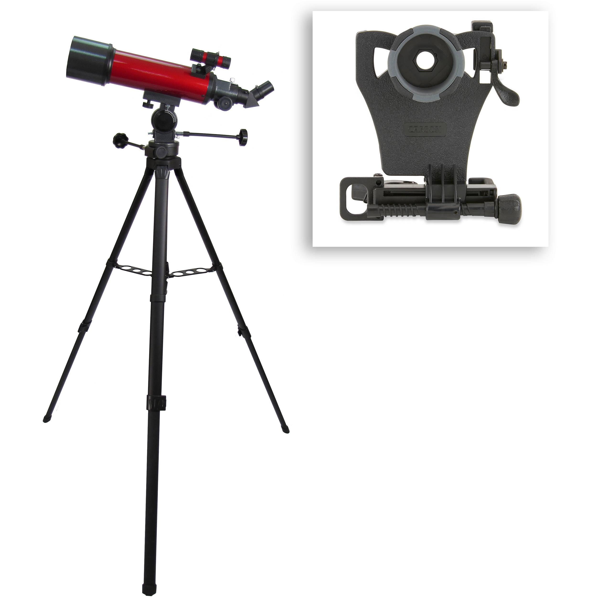 Carson RP-200SP RedPlanet 80mm f/6.25 Refractor AZ Telescope