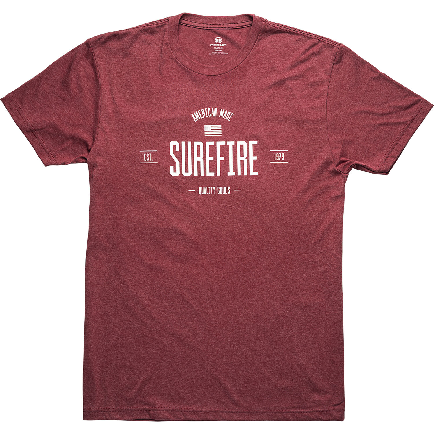 SureFire Mens Button Logo T-Shirt (XXX-Large, Black)