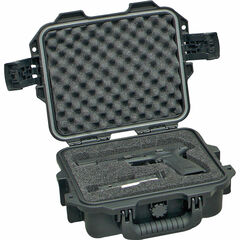 Seahorse 300FP1 Single Pistol Case with Metal Keyed Locks (Foam, Gun Metal Gray)