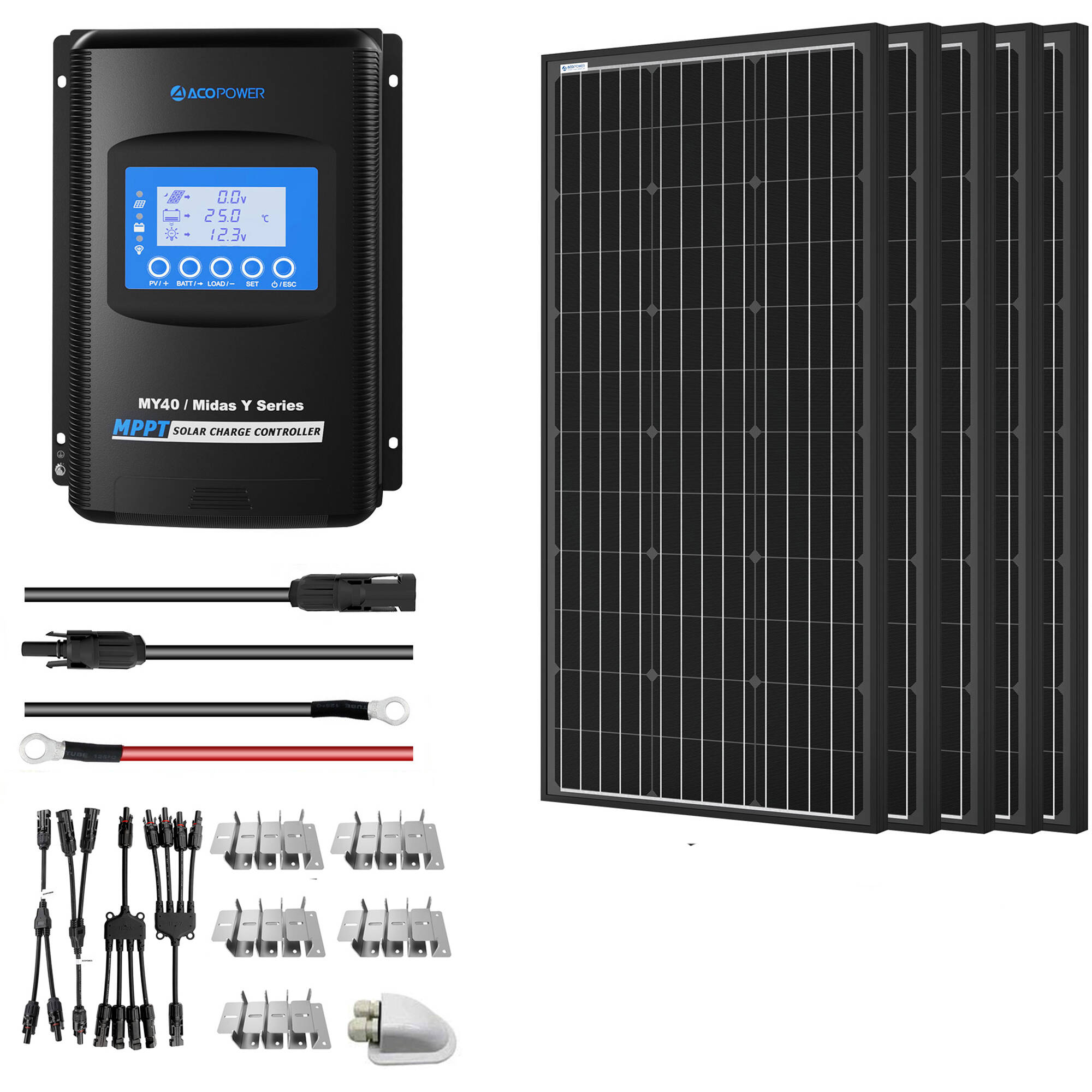 ACOPower 20-Watt Monocrystalline Solar Panel, 12V
