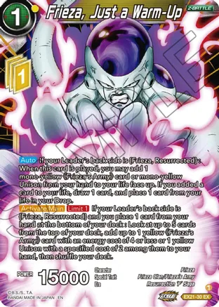 Frieza, Just a Warm-Up - EX21-30 - EX - Foil