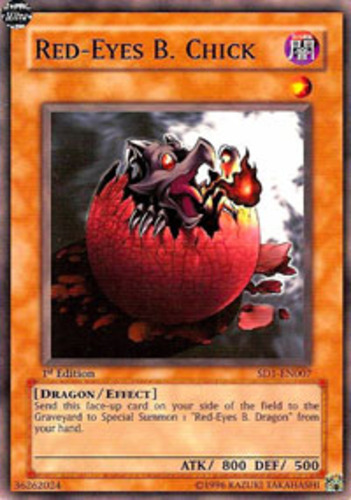 YUGIOH - Red-Eyes B. Chick - SD1-EN007 - Common - Unlimited