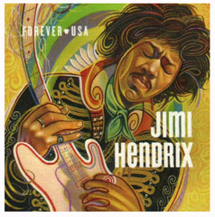 First-Class Forever Stamp - Imperforate Music Icons Series: Jimi Hendrix