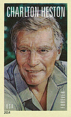 First-Class Forever Stamp - Imperforate Legends of Hollywood: Charlton Heston