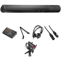 Sennheiser MKH 8060 Podcasting Kit with Boom Arm, SSL 2 USB Interface, XLR Cable & Headphones