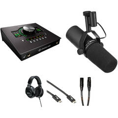 Solid State Logic SSL 2+ 2-Person Podcasting Kit with Audio-Technica AT2035 Studio Microphone Pack and Headphones