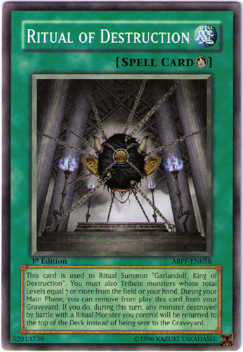 Ritual of Destruction - ABPF-EN058 - Common - Unlimited Edition Ritual of Destruction - ABPF-EN058 - Common - Unlimited Edition