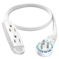 Watson AC Power Extension Cord (16 AWG, Orange, 25')