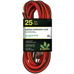 Maximm Cable 360° Rotating Flat Plug 14 AWG Extension Cord (3', White)
