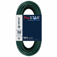 Watson AC Power Extension Cord (16 AWG, Black, 50')