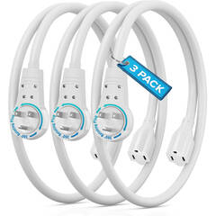 Watson AC Power Extension Cord (16 AWG, Orange, 50')
